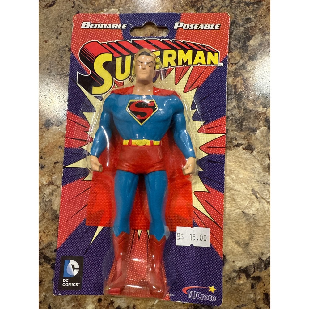 NJ Croce Superman Bendable Poseable Action Figure DC Comics DC 3902 New